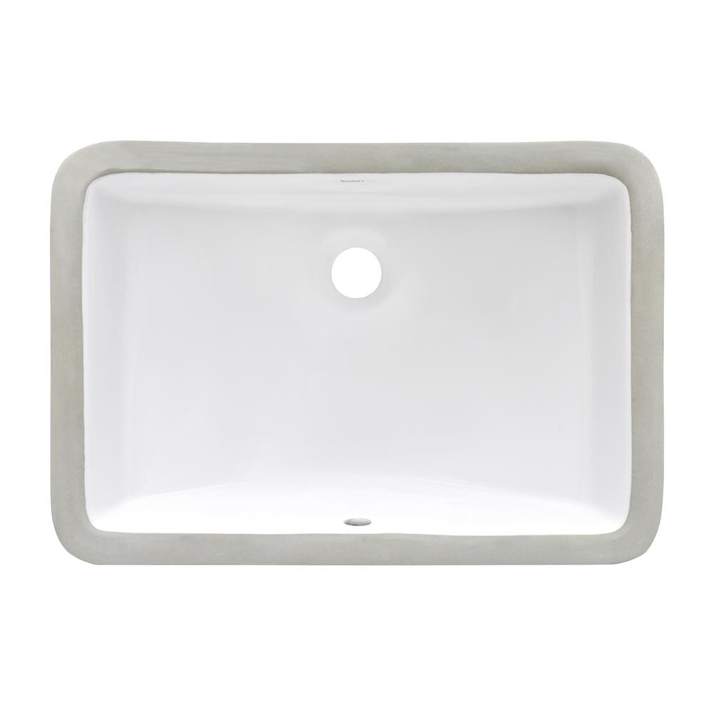 Ruvati 18 x 12 inch Undermount Bathroom Vanity Sink. Picture 2
