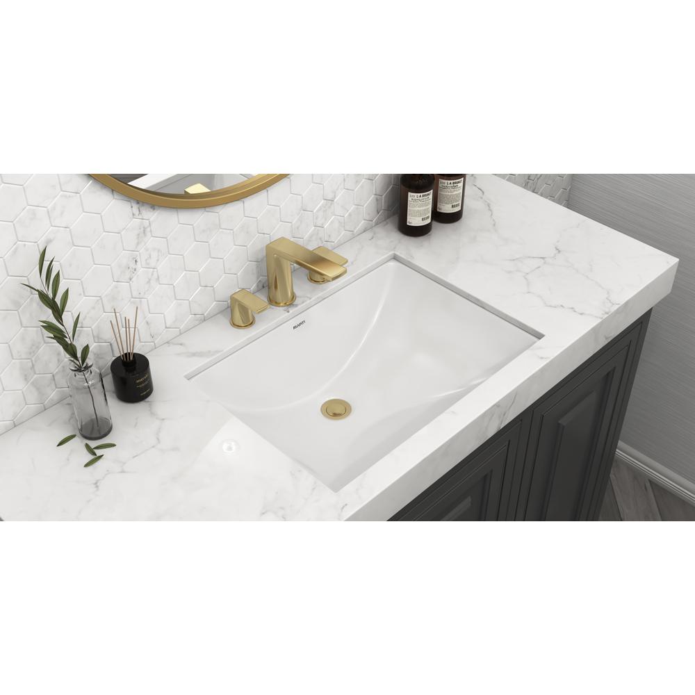 Ruvati 18 x 12 inch Undermount Bathroom Vanity Sink. Picture 8