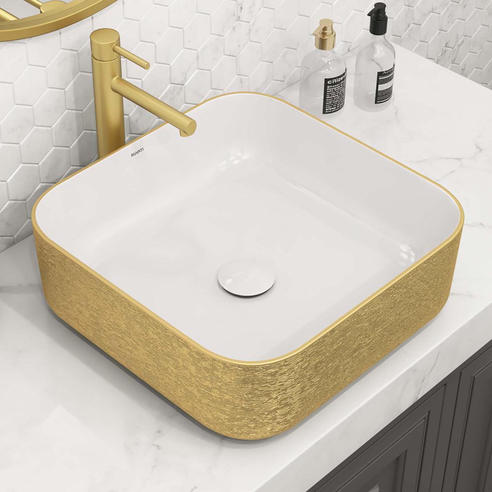 Ruvati 15 x 15 inch Bathroom Vessel Sink. Picture 8