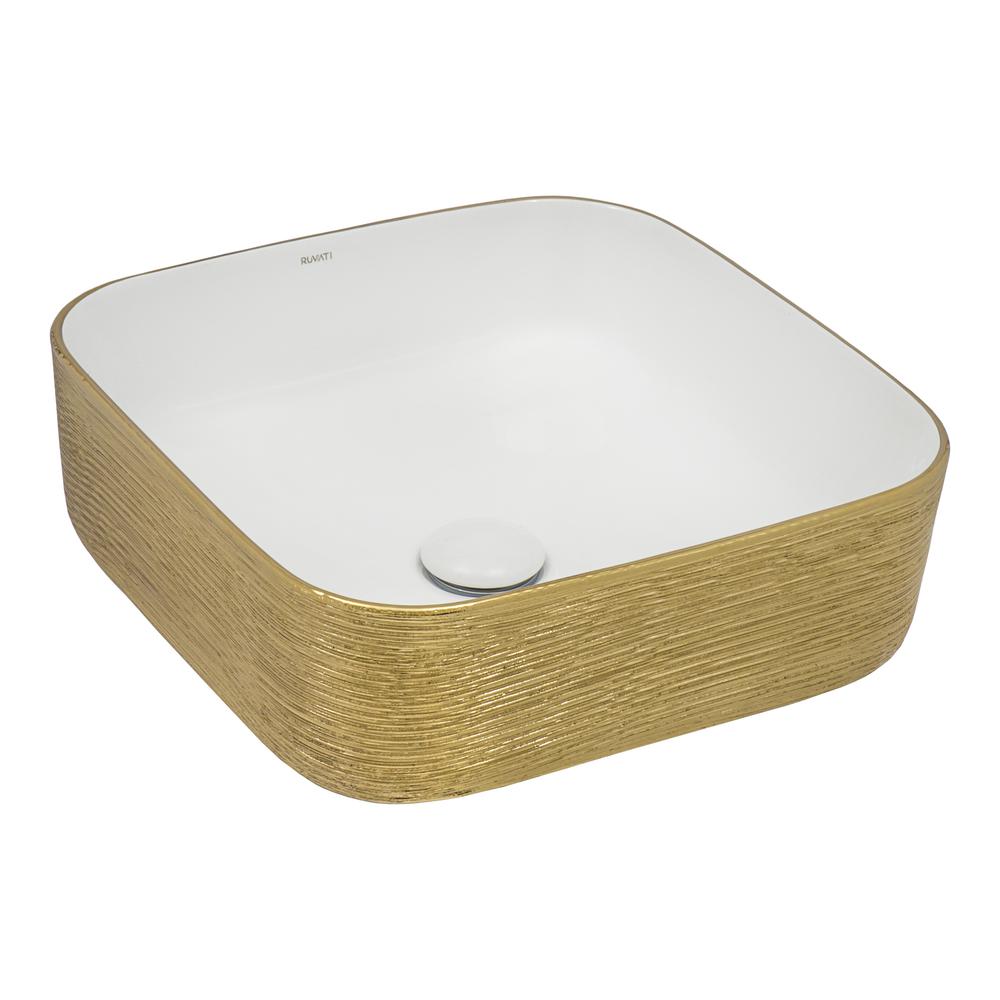 Ruvati 15 x 15 inch Bathroom Vessel Sink. Picture 3