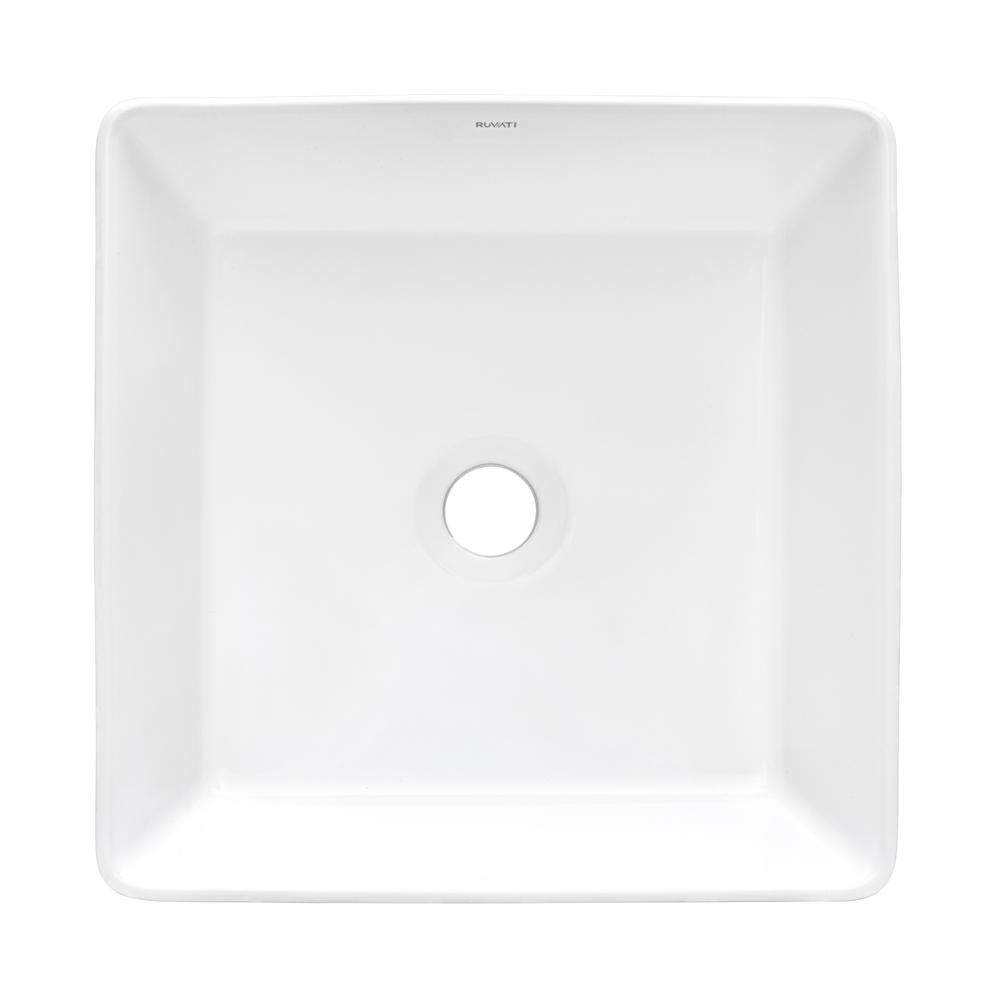 Ruvati 15 x 15 inch Bathroom Vessel Sink. Picture 3