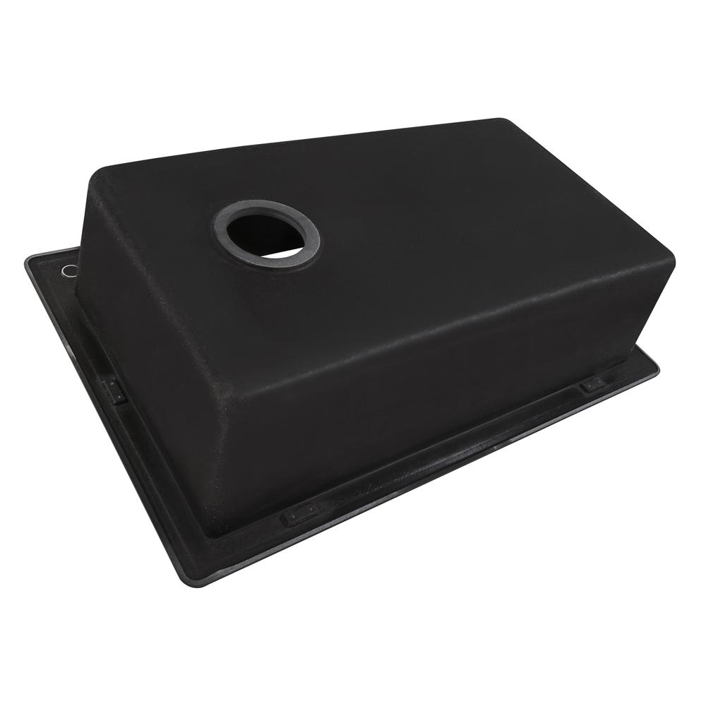 Ruvati 33 x 22 inch epiGranite Drop-in Topmount Single Bowl Kitchen Sink. Picture 11