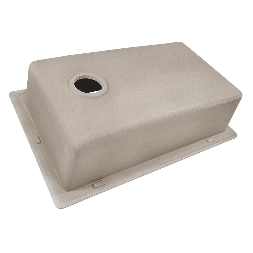 Ruvati 33 x 22 inch epiGranite Drop-in Topmount Single Bowl Kitchen Sink. Picture 7