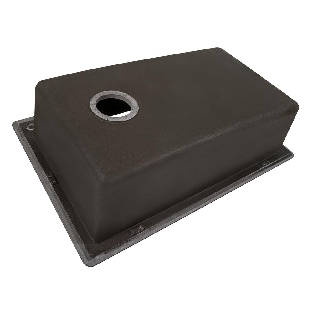 Ruvati 33 x 22 inch epiGranite Drop-in Topmount Single Bowl Kitchen Sink. Picture 10