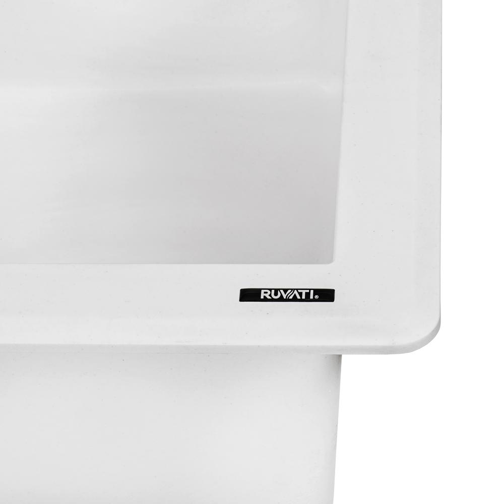 Ruvati 33 x 22 inch epiGranite Drop-in Topmount Single Bowl Kitchen Sink. Picture 2