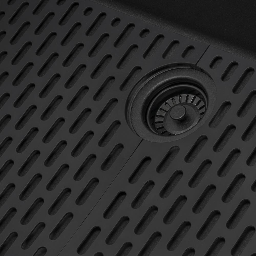 Granite Composite Workstation Matte Black Drop-in Topmount Kitchen Sink. Picture 6