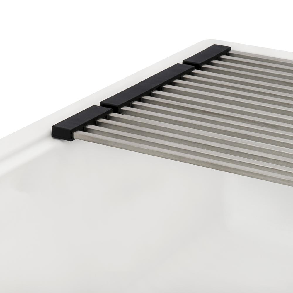 Granite Composite Workstation Drop-in Topmount Kitchen Sink  Matte White. Picture 5