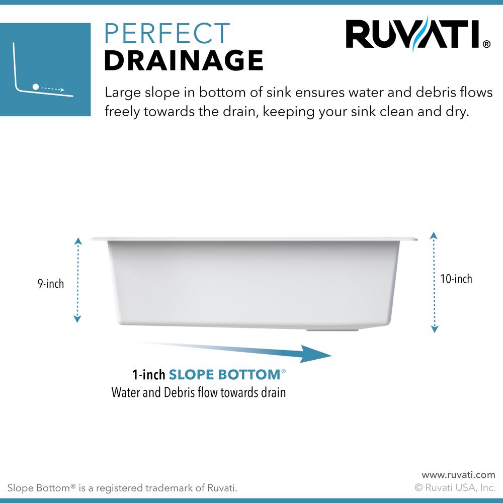Granite Composite Workstation Drop-in Topmount Kitchen Sink  Matte White. Picture 9
