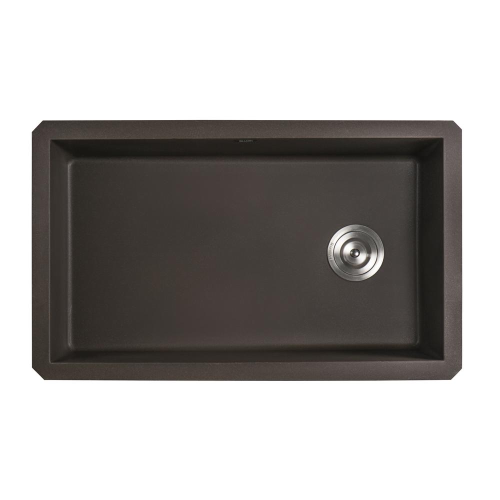 Ruvati 32 x 19 inch epiGranite Undermount Single Bowl Kitchen Sink. Picture 3