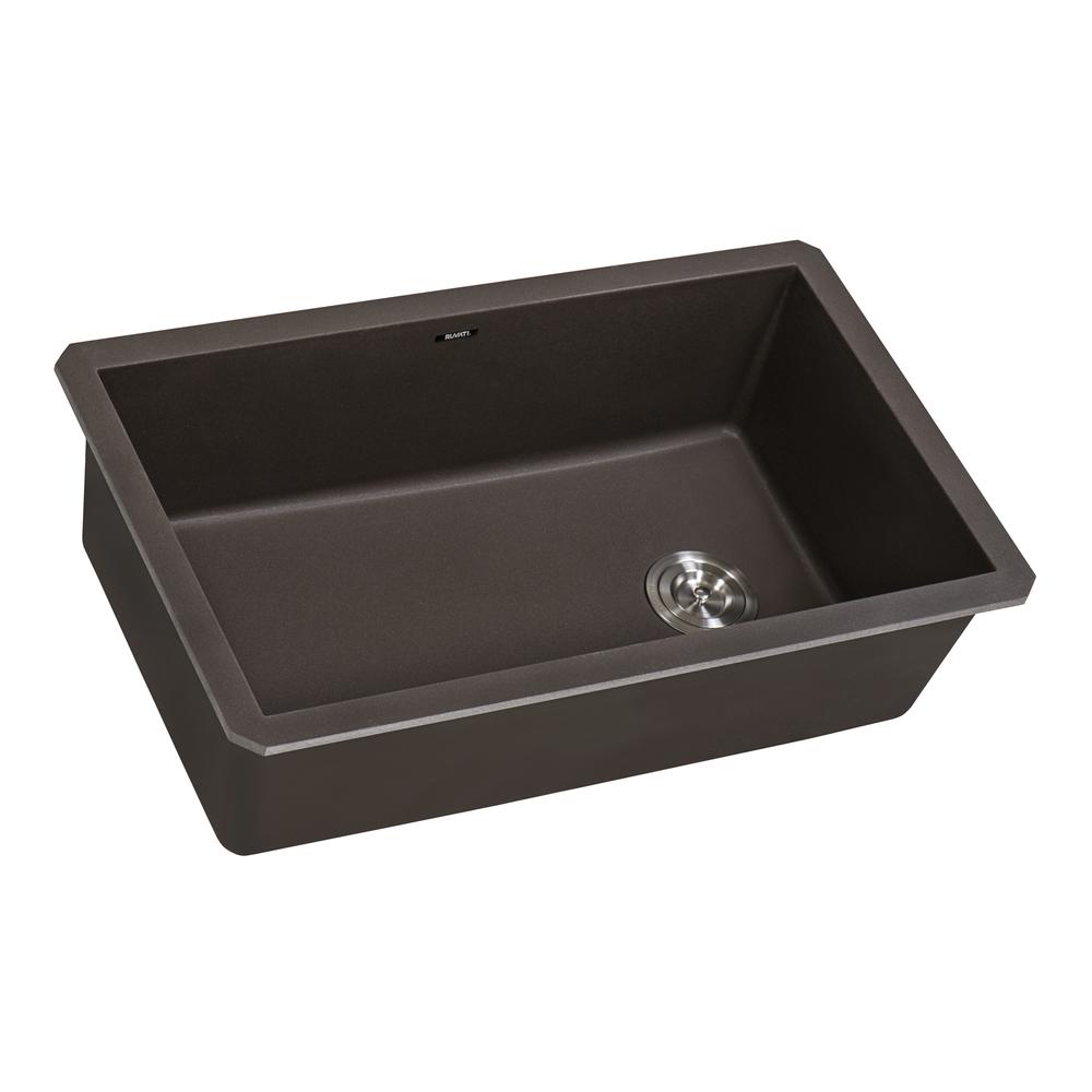 Ruvati 32 x 19 inch epiGranite Undermount Single Bowl Kitchen Sink. Picture 2