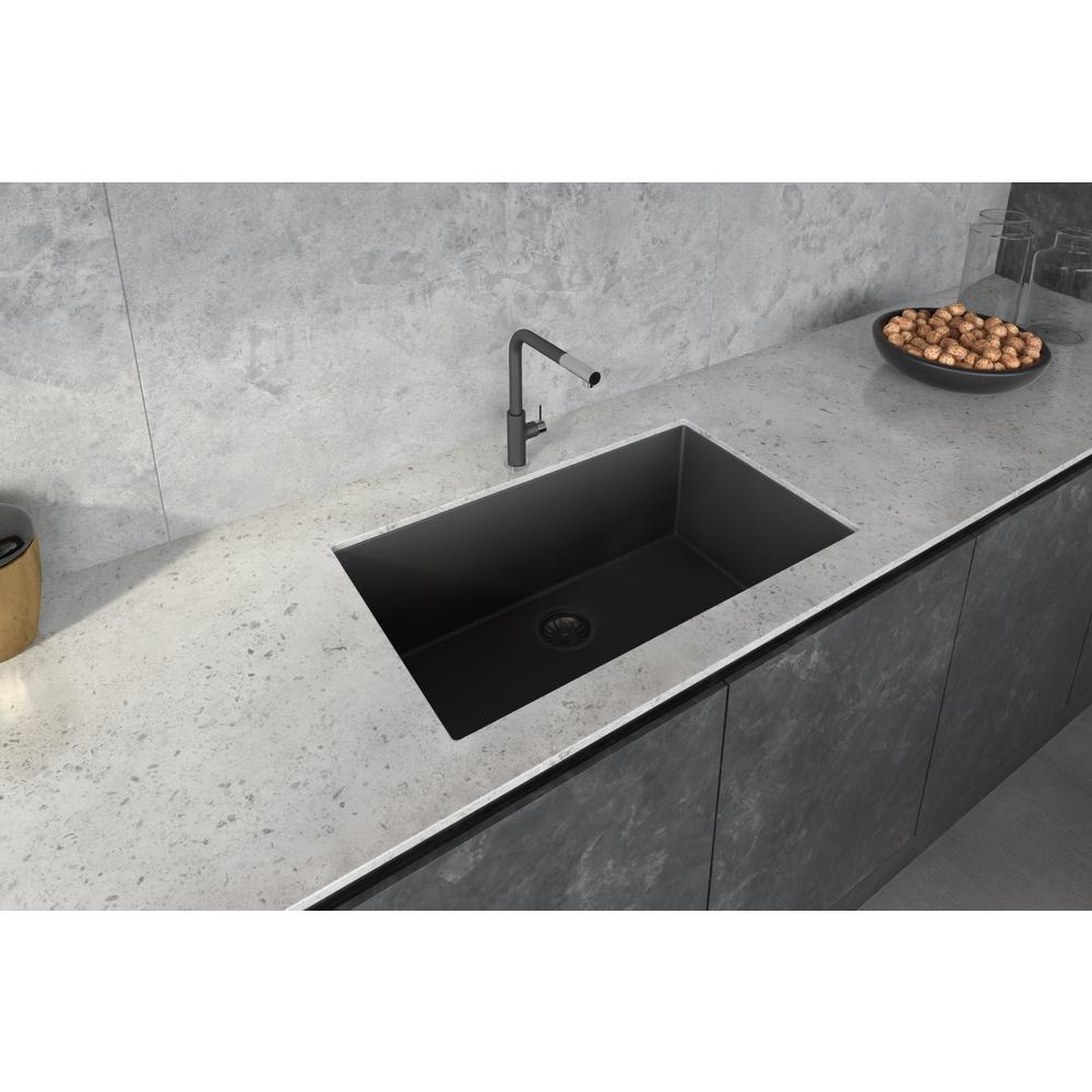 Ruvati 33 x 19 inch Undermount Single Bowl Kitchen Sink. Picture 5