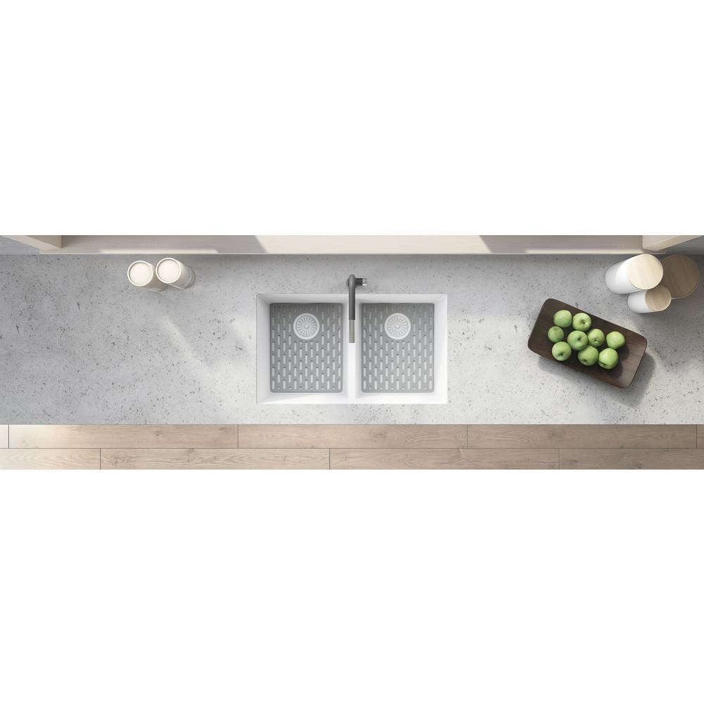 Ruvati 33 x 19 inch Undermount Double Bowl Low Divide Kitchen Sink. Picture 10