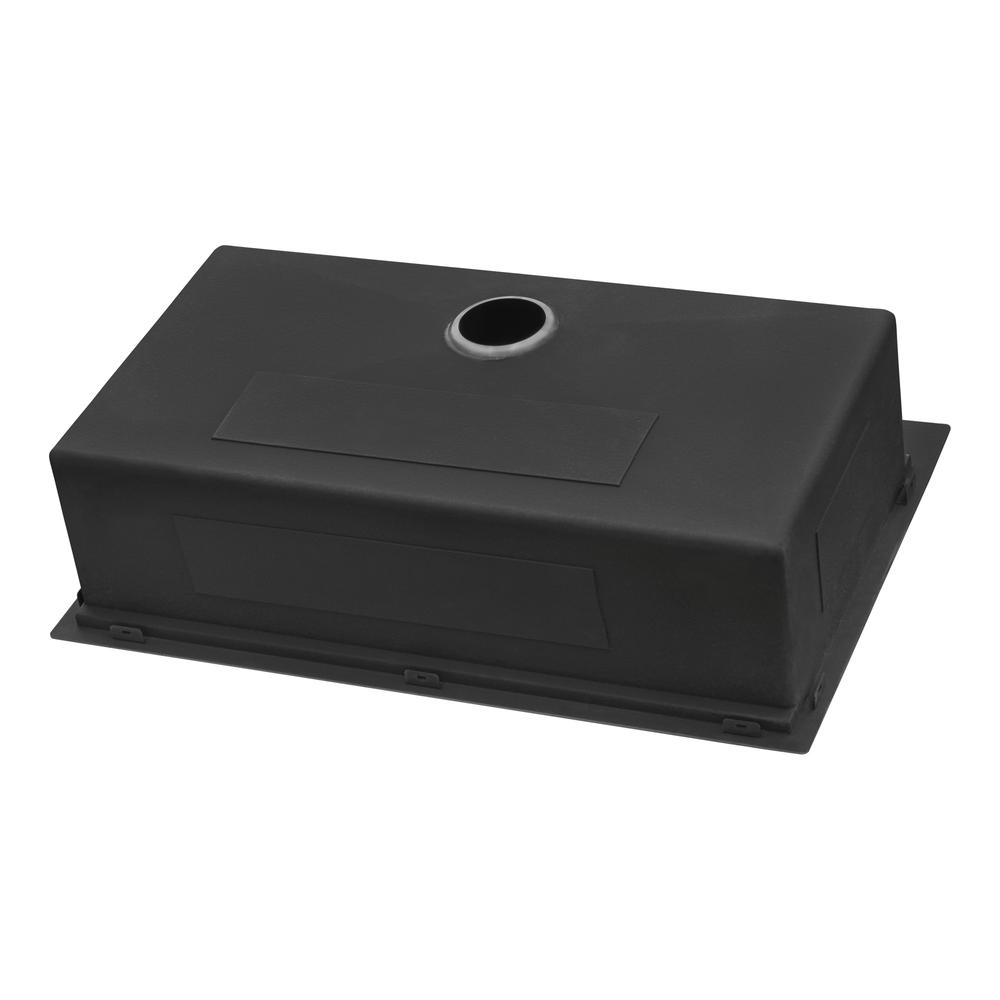 33in Black Stainless Steel Workstation Drop-in Topmount Kitchen Sink Single Bowl. Picture 11