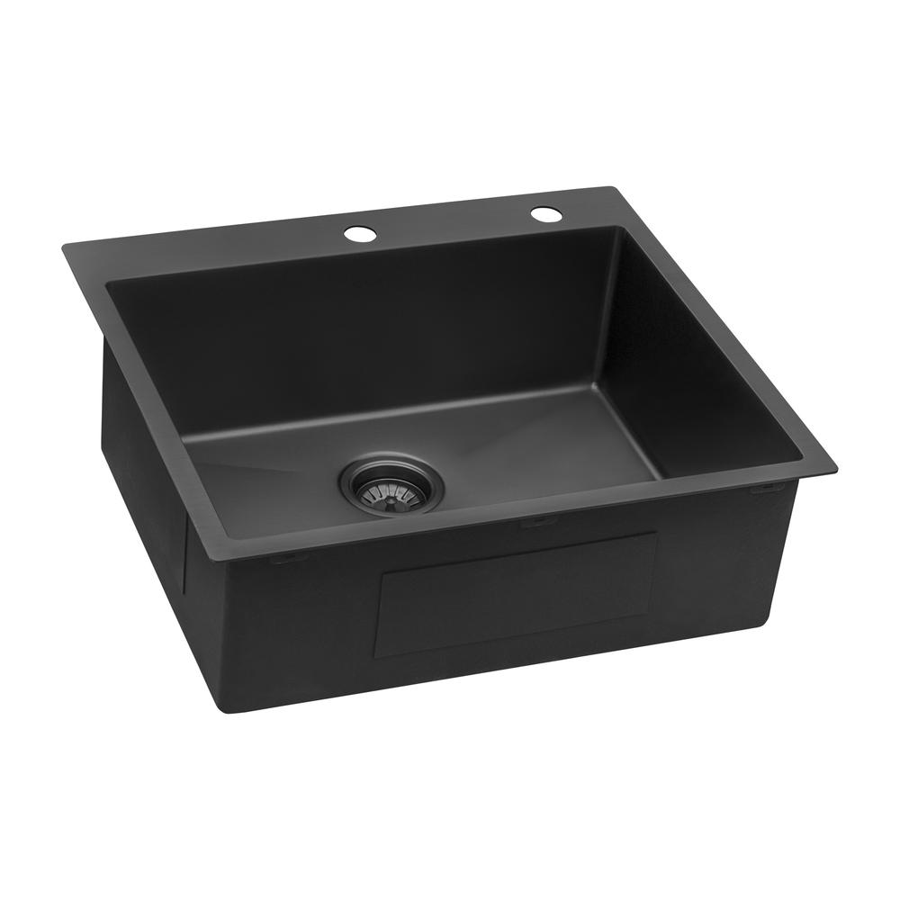 Ruvati 25 inch Drop-in Topmount Kitchen Sink Single Bowl. Picture 1