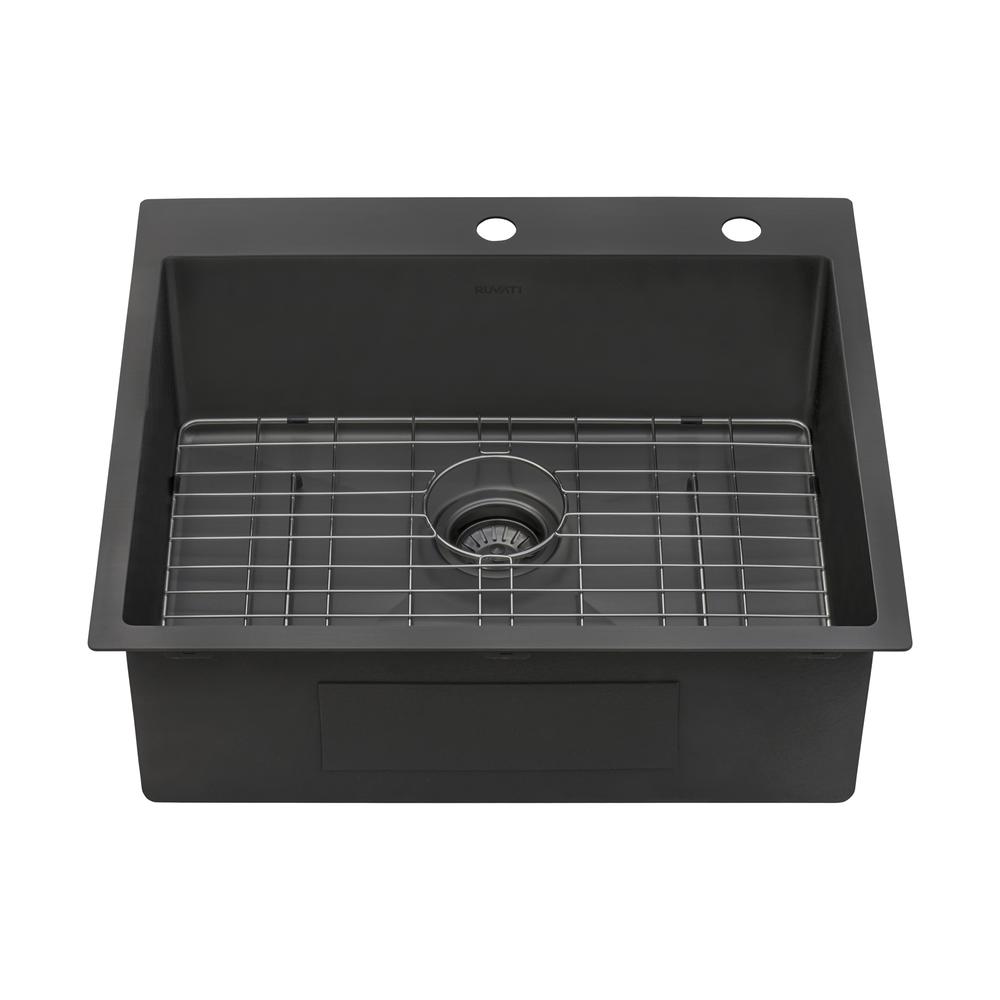 Ruvati 25 inch Drop-in Topmount Kitchen Sink Single Bowl. Picture 2