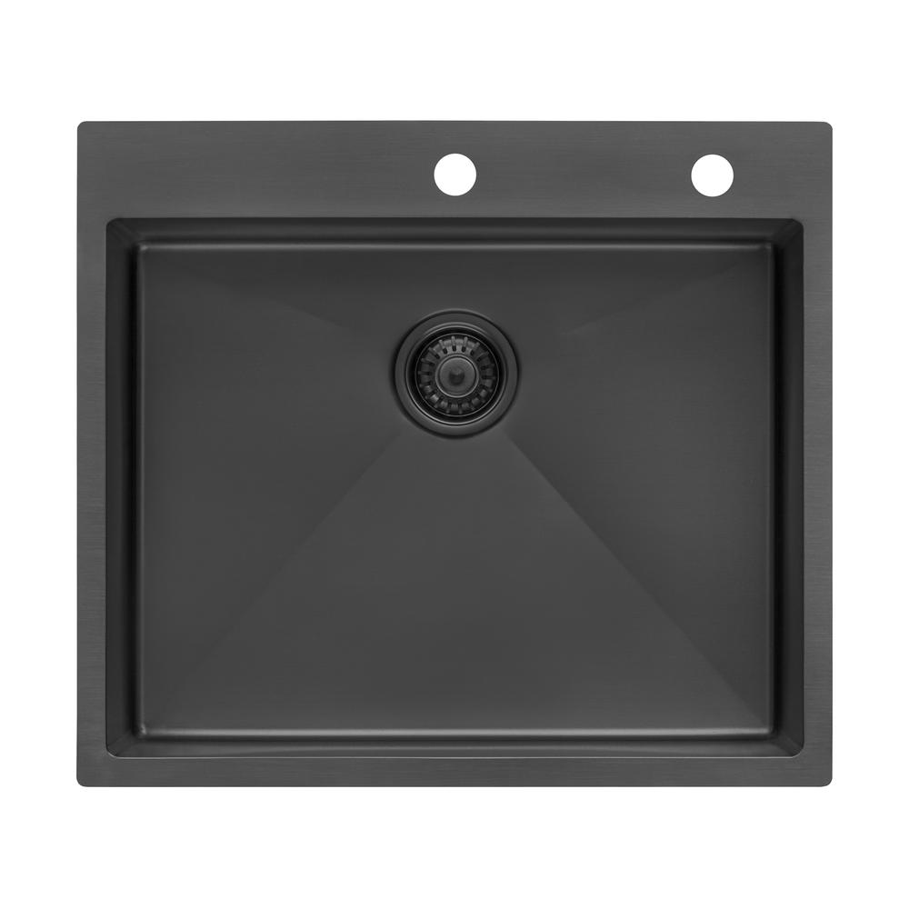 Ruvati 25 inch Drop-in Topmount Kitchen Sink Single Bowl. Picture 6
