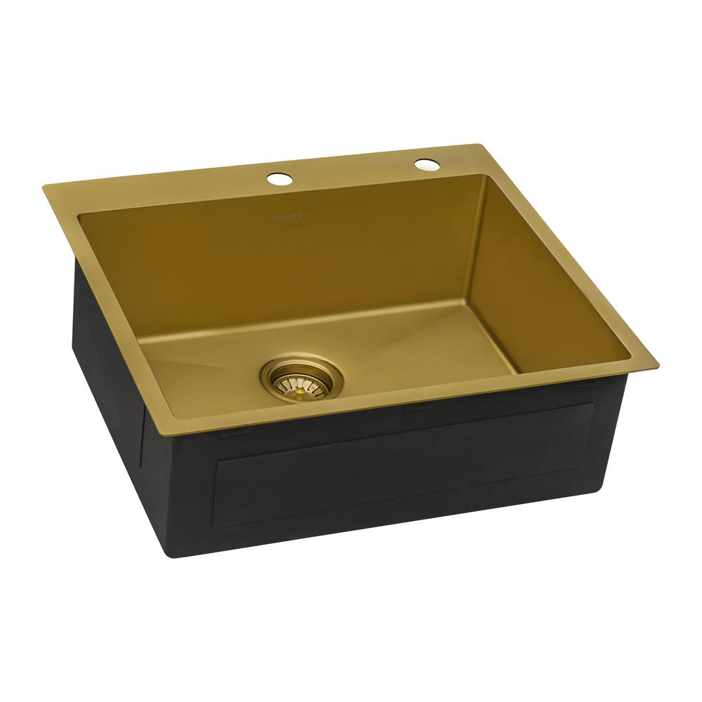 Ruvati 25 inch Drop-in Topmount Kitchen Sink Single Bowl. Picture 1