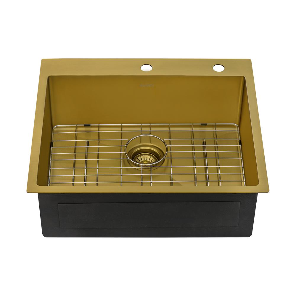 Ruvati 25 inch Drop-in Topmount Kitchen Sink Single Bowl. Picture 4