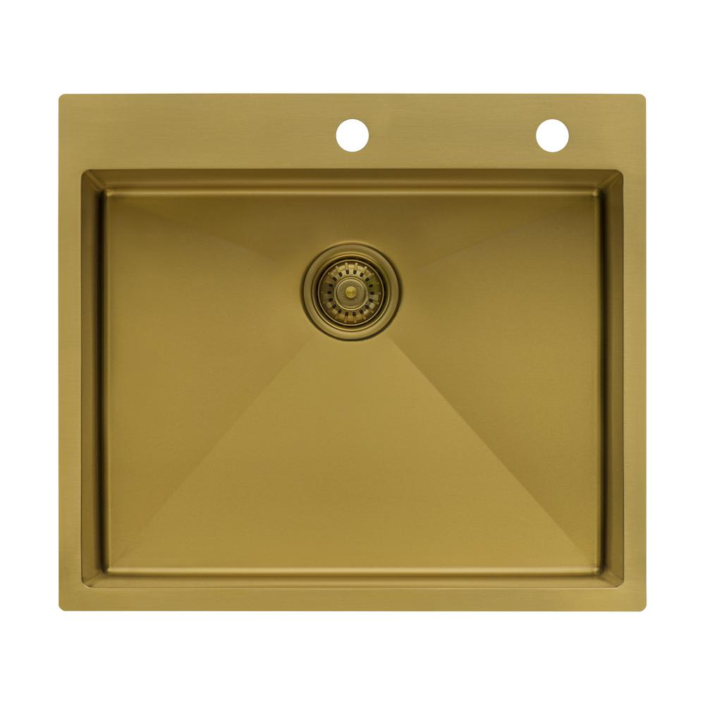 Ruvati 25 inch Drop-in Topmount Kitchen Sink Single Bowl. Picture 7