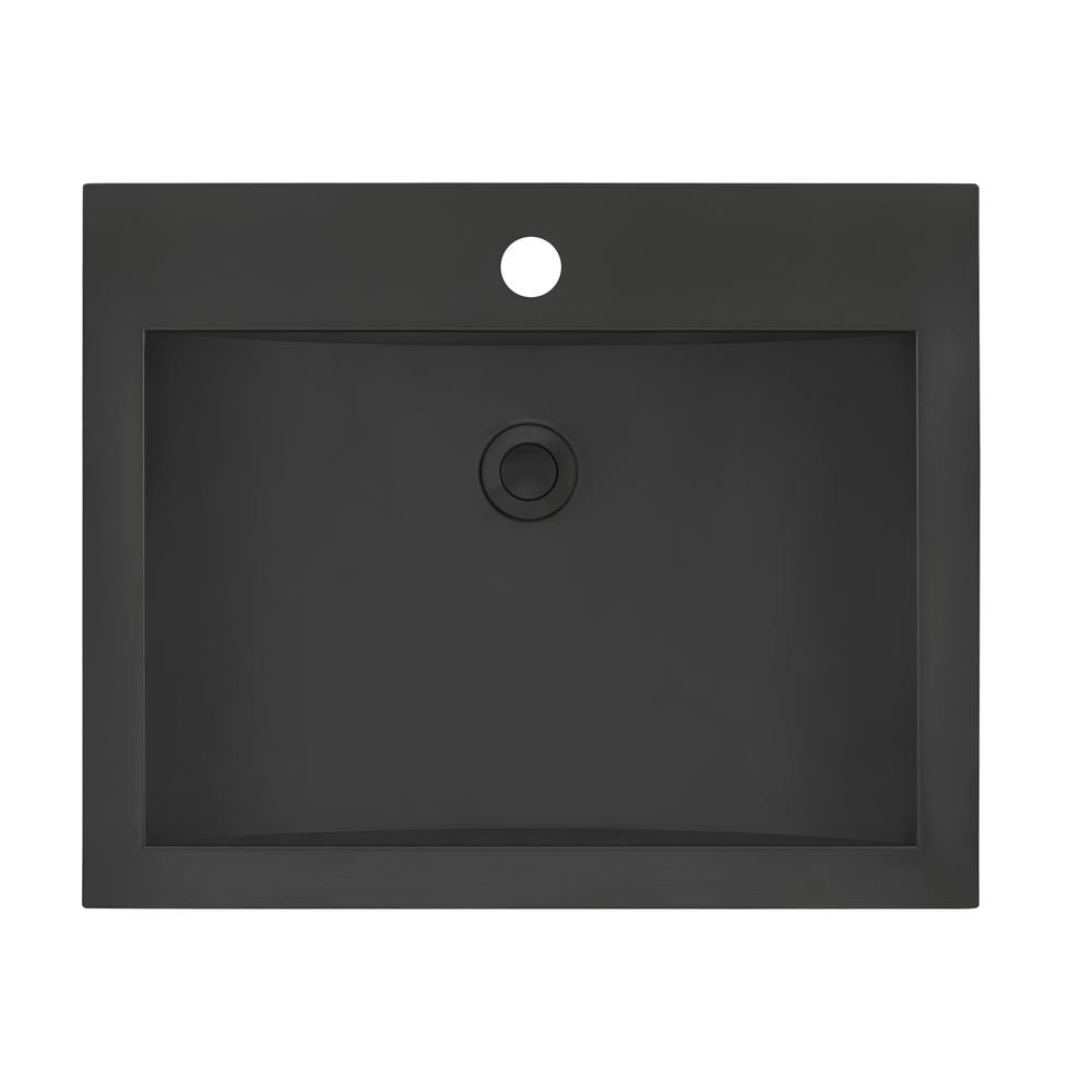 Ruvati 21 x 17 inch Drop-in Topmount Bathroom Sink Stainless Steel. Picture 3