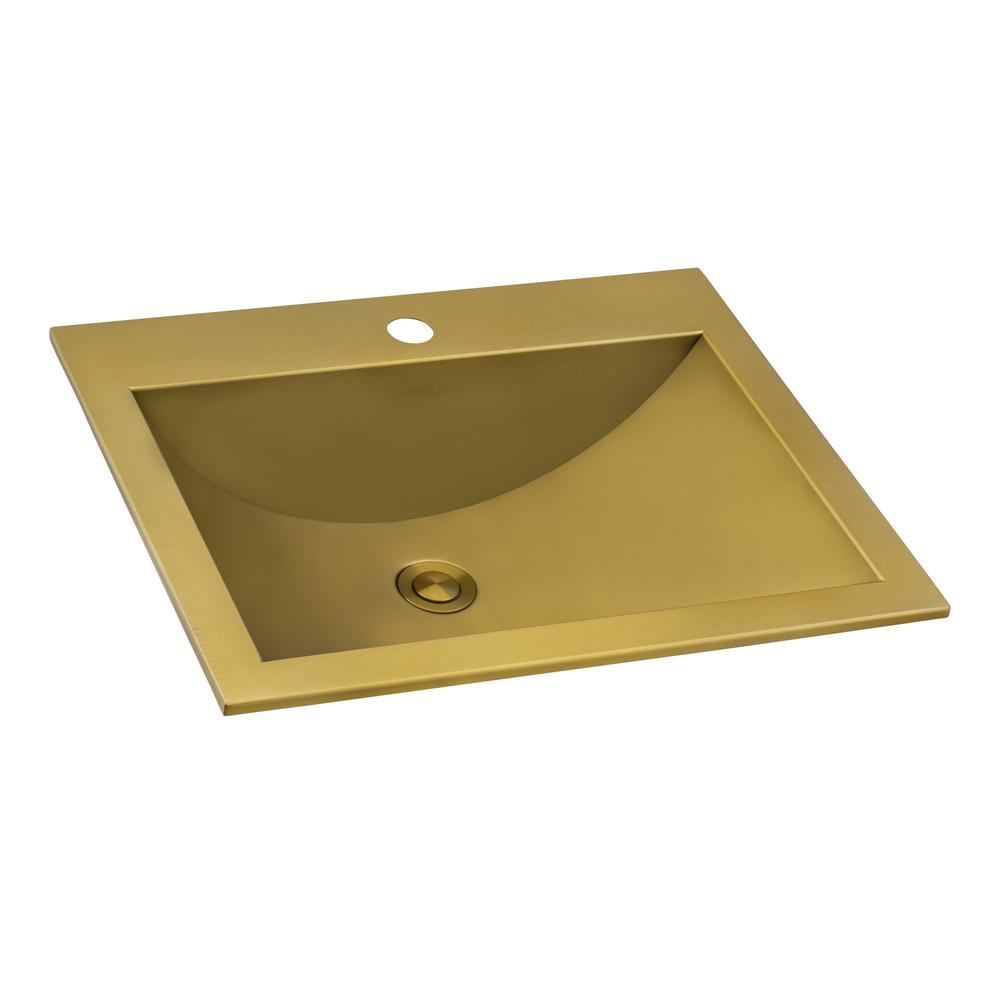 Ruvati 21 x 17 inch Drop-in Topmount Bathroom Sink. Picture 1