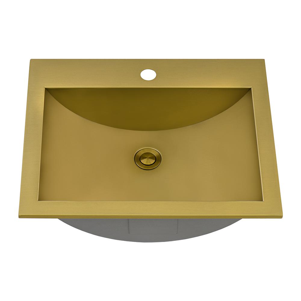 Ruvati 21 x 17 inch Drop-in Topmount Bathroom Sink. Picture 2
