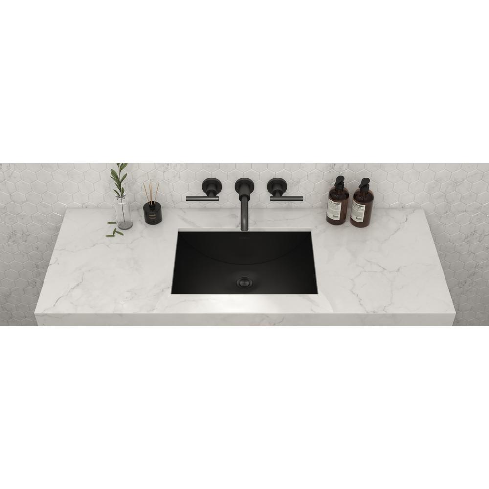 Ruvati 18 x 12 inch Brushed Stainless Steel Rectangular Bathroom Sink Undermount. Picture 15