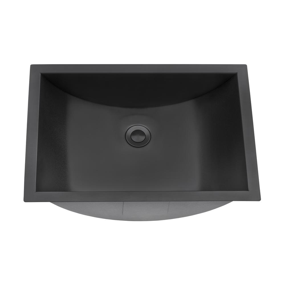 Ruvati 18 x 12 inch Brushed Stainless Steel Rectangular Bathroom Sink Undermount. Picture 16