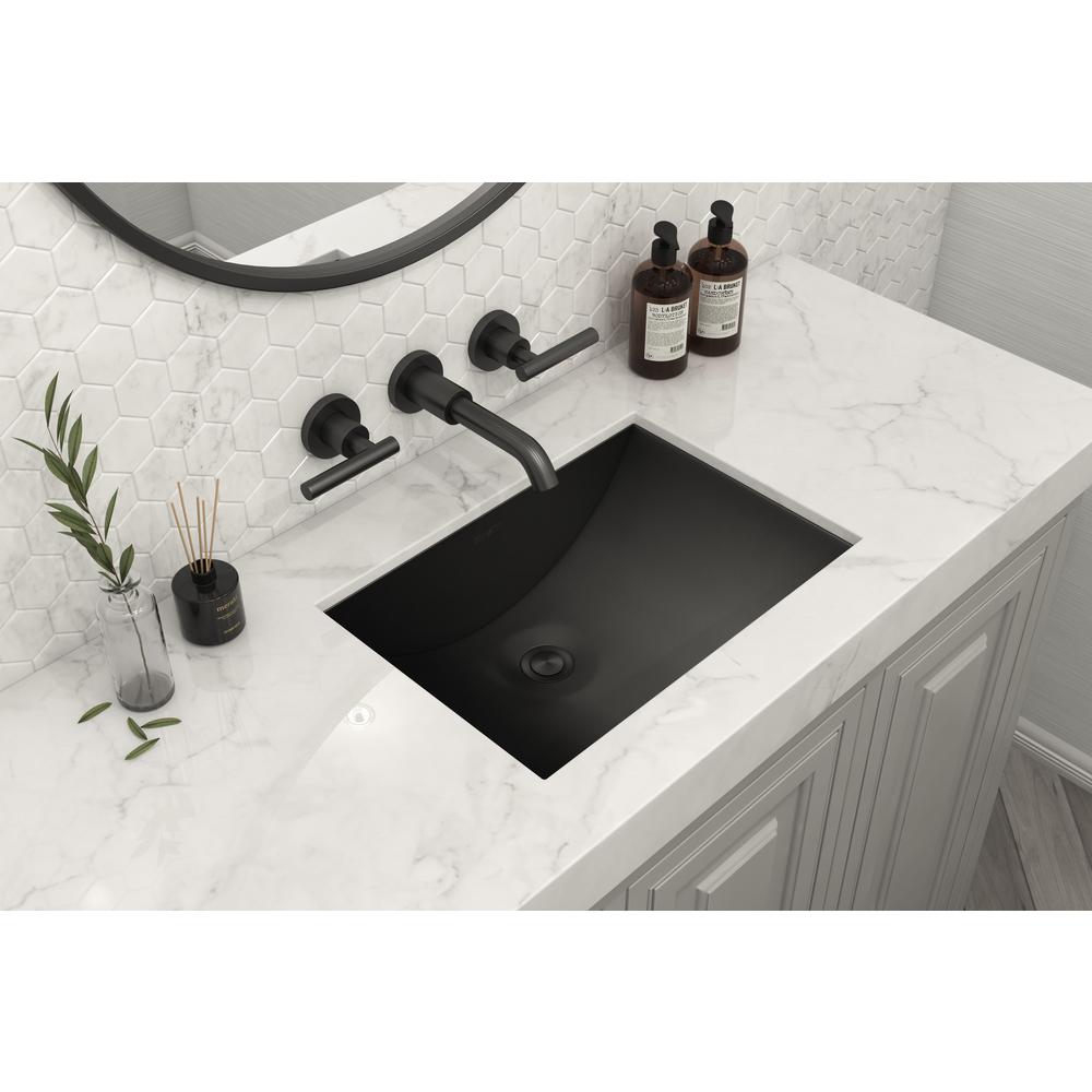Ruvati 18 x 12 inch Brushed Stainless Steel Rectangular Bathroom Sink Undermount. Picture 17