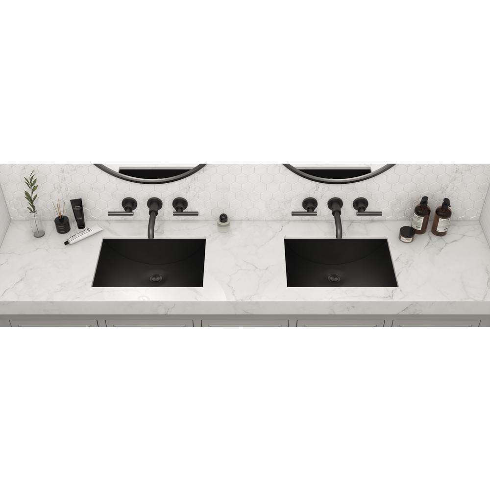 Ruvati 18 x 12 inch Brushed Stainless Steel Rectangular Bathroom Sink Undermount. Picture 18