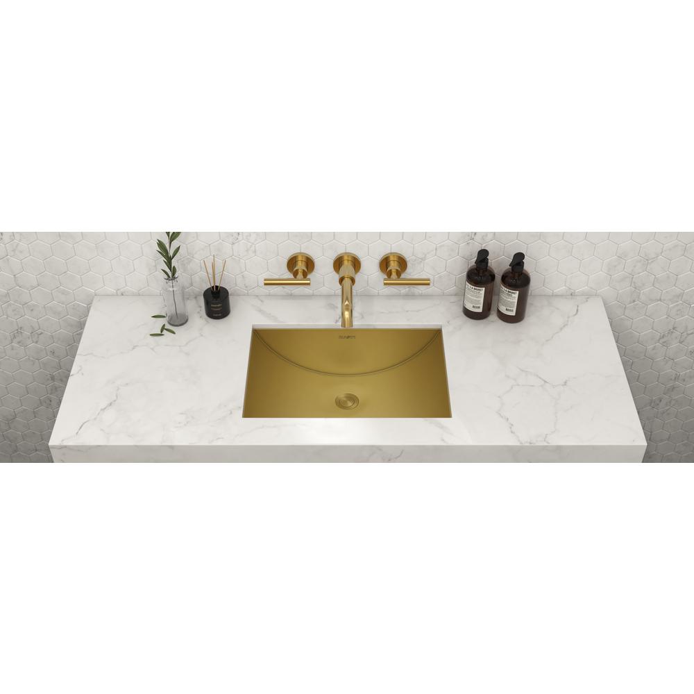 Ruvati 18 x 12 inch Brushed Stainless Steel Rectangular Bathroom Sink Undermount. Picture 25