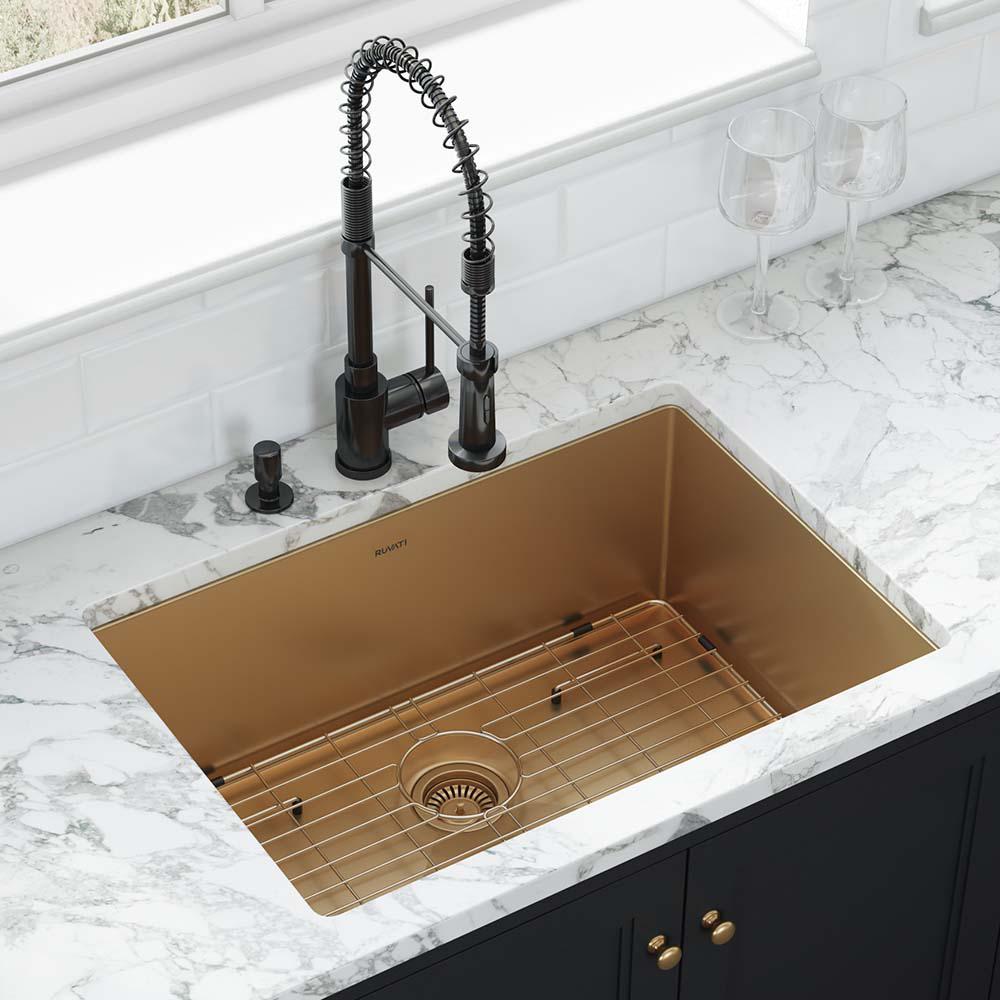 Ruvati 27-inch Undermount Kitchen Sink 16 Gauge Single Bowl. Picture 8