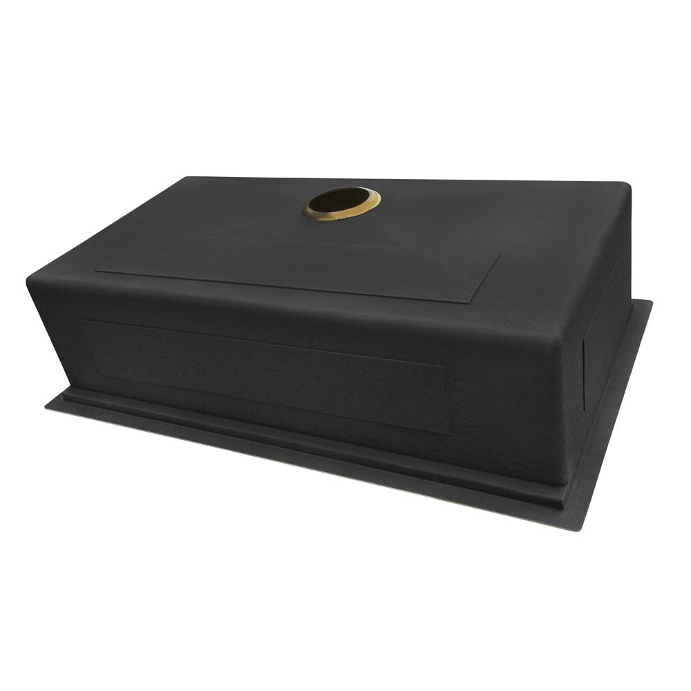 27in Polished Brass Matte Gold Workstation Undermount Kitchen Sink Single Bowl. Picture 7