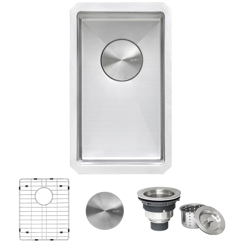 Ruvati 10 inch Undermount Bar Prep 16 Gauge Kitchen Sink Corners Single Bowl. Picture 2