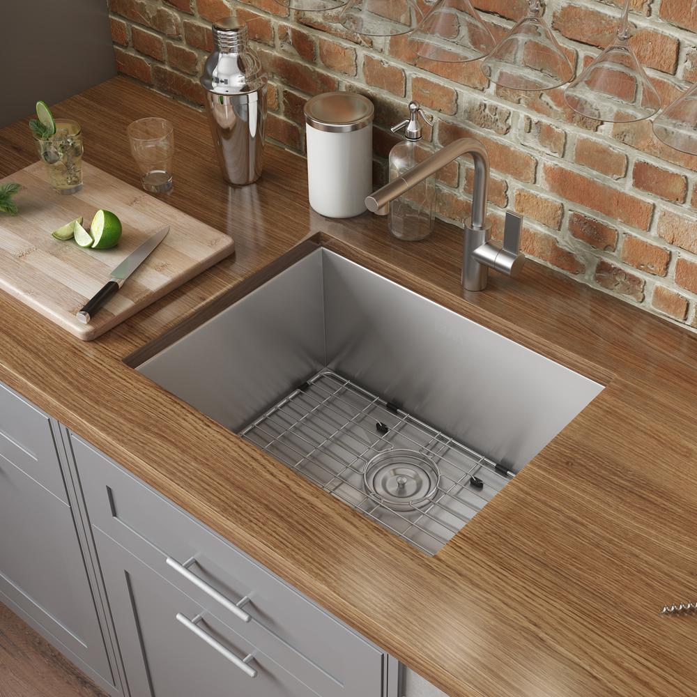 Ruvati 23-inch Undermount 16 Gauge Zero Radius Kitchen Sink Single Bowl. Picture 14