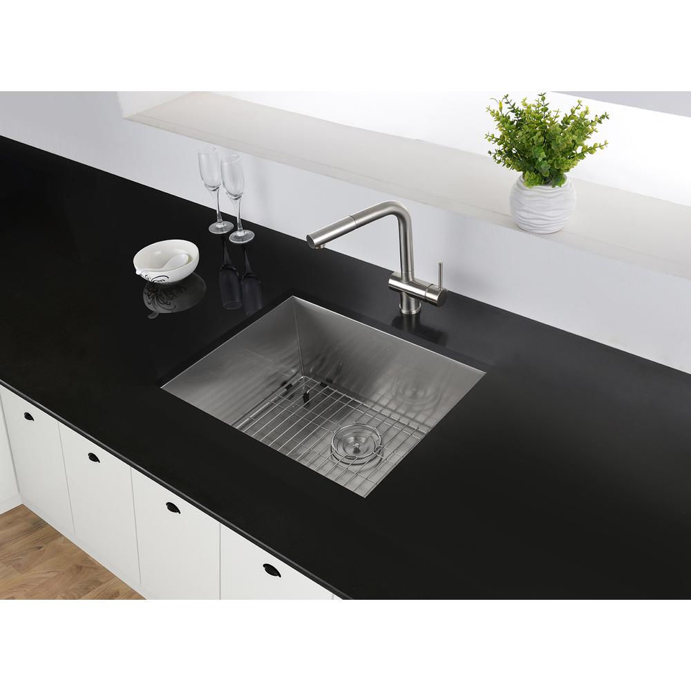 Ruvati 23-inch Undermount 16 Gauge Zero Radius Kitchen Sink Single Bowl. Picture 7