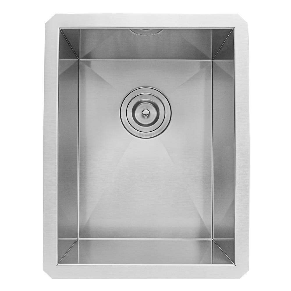 Ruvati 14-inch Undermount 16 Gauge Zero Radius Bar Prep Kitchen Sink Single Bowl. Picture 2