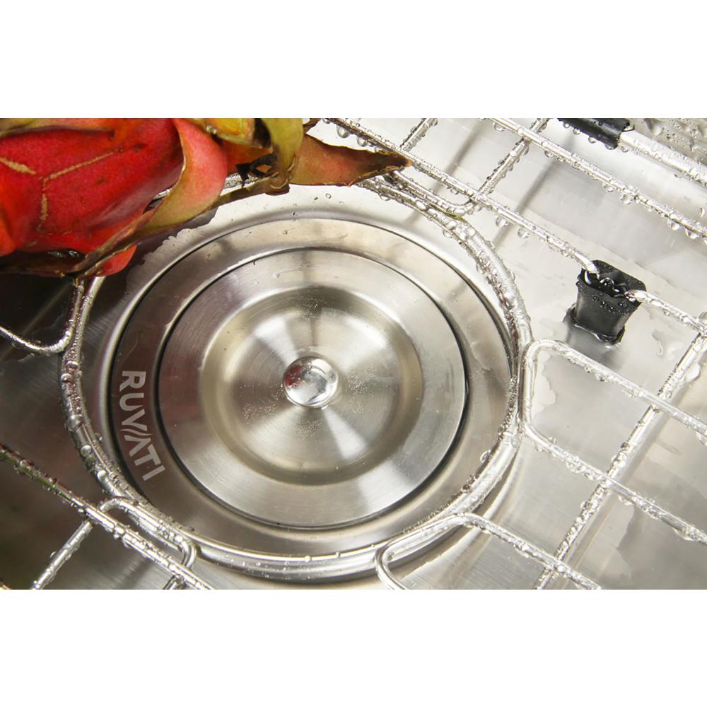 Ruvati 14-inch Undermount 16 Gauge Zero Radius Bar Prep Kitchen Sink Single Bowl. Picture 6