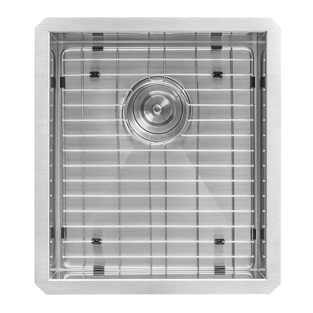 Ruvati 16-inch Undermount 16 Gauge Zero Radius Bar Prep Sink Single Bowl. Picture 3