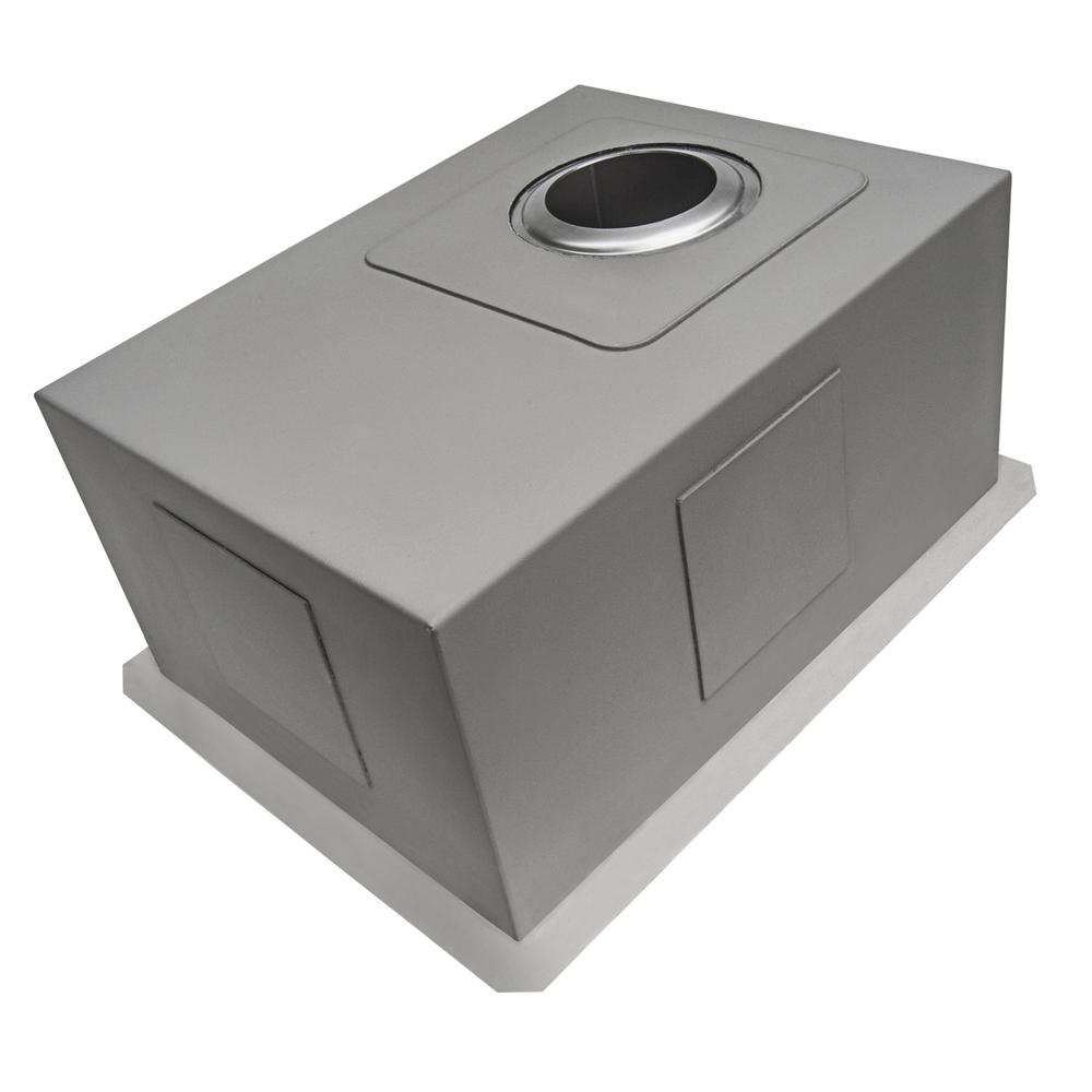 Ruvati 16-inch Undermount 16 Gauge Zero Radius Bar Prep Sink Single Bowl. Picture 10