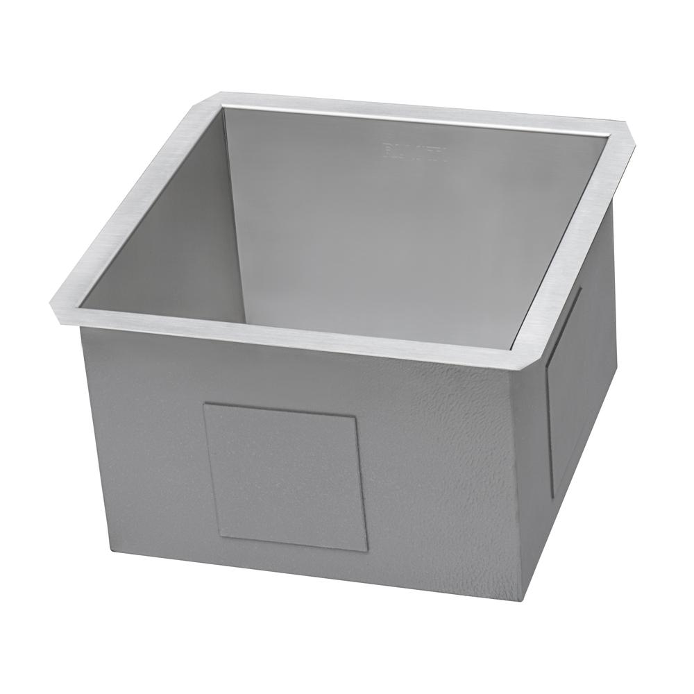Ruvati 13 x 15 in Undermount 16 Gauge Zero Radius Bar Kitchen Sink Single Bowl. Picture 10