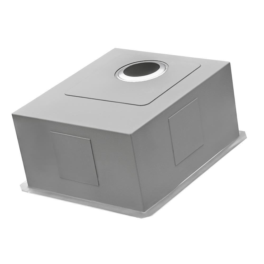 Ruvati 13 x 15 in Undermount 16 Gauge Zero Radius Bar Kitchen Sink Single Bowl. Picture 11