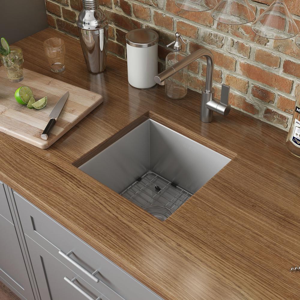 Ruvati 15 x 15 in Undermount 16 Gauge Kitchen Sink Single Bowl. Picture 13