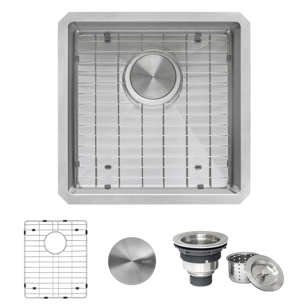 Ruvati 18 inch Undermount Bar Prep 16 Gauge Kitchen Sink Corners Single Bowl. Picture 1