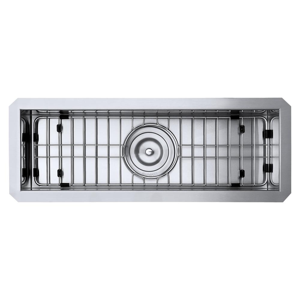 Ruvati 23" x 8" Bar Prep Sink Narrow Trough Undermount 16 Gauge Single Bowl. Picture 7