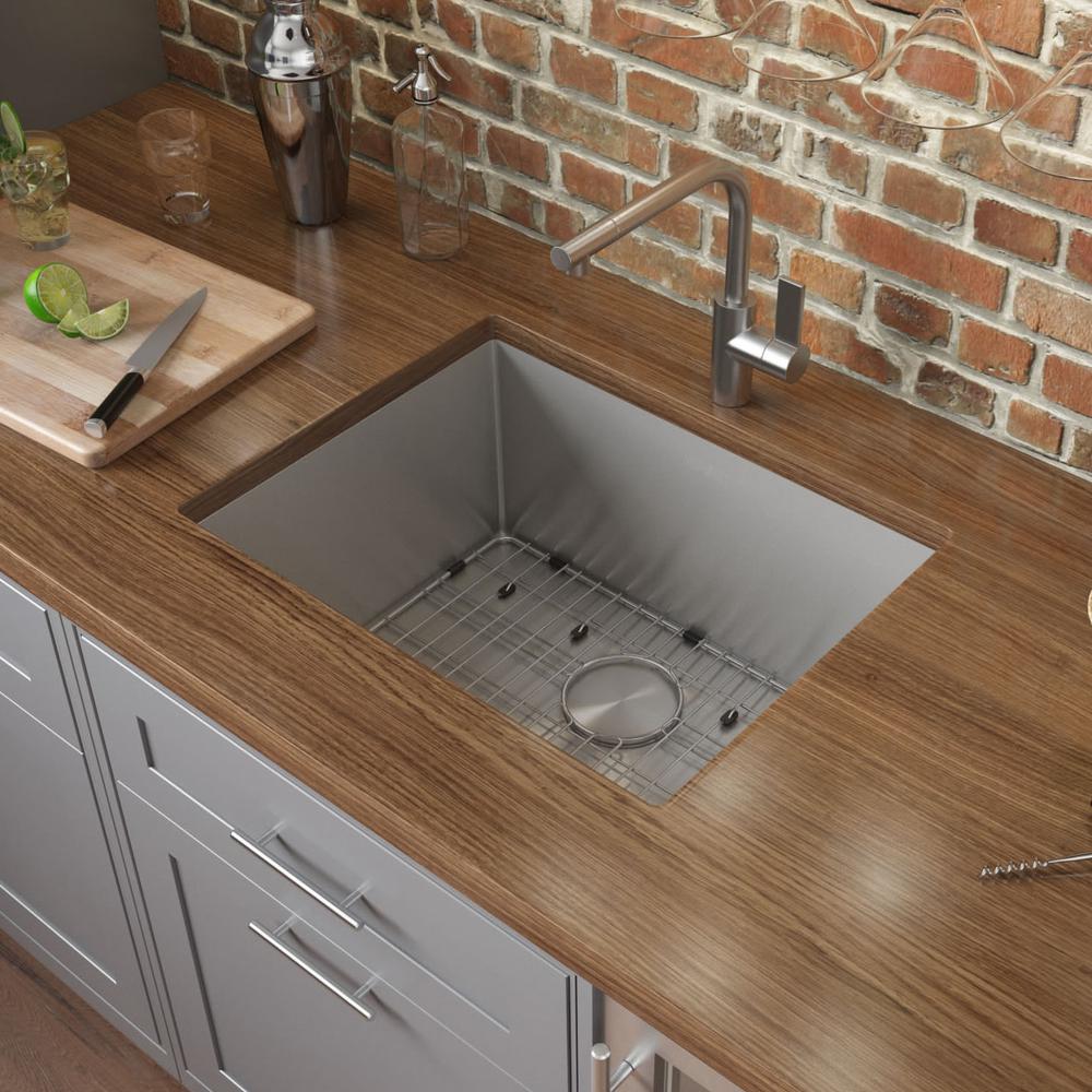 Ruvati 27-inch Undermount 16 Gauge Kitchen Sink Rounded Corners Single Bowl. Picture 7