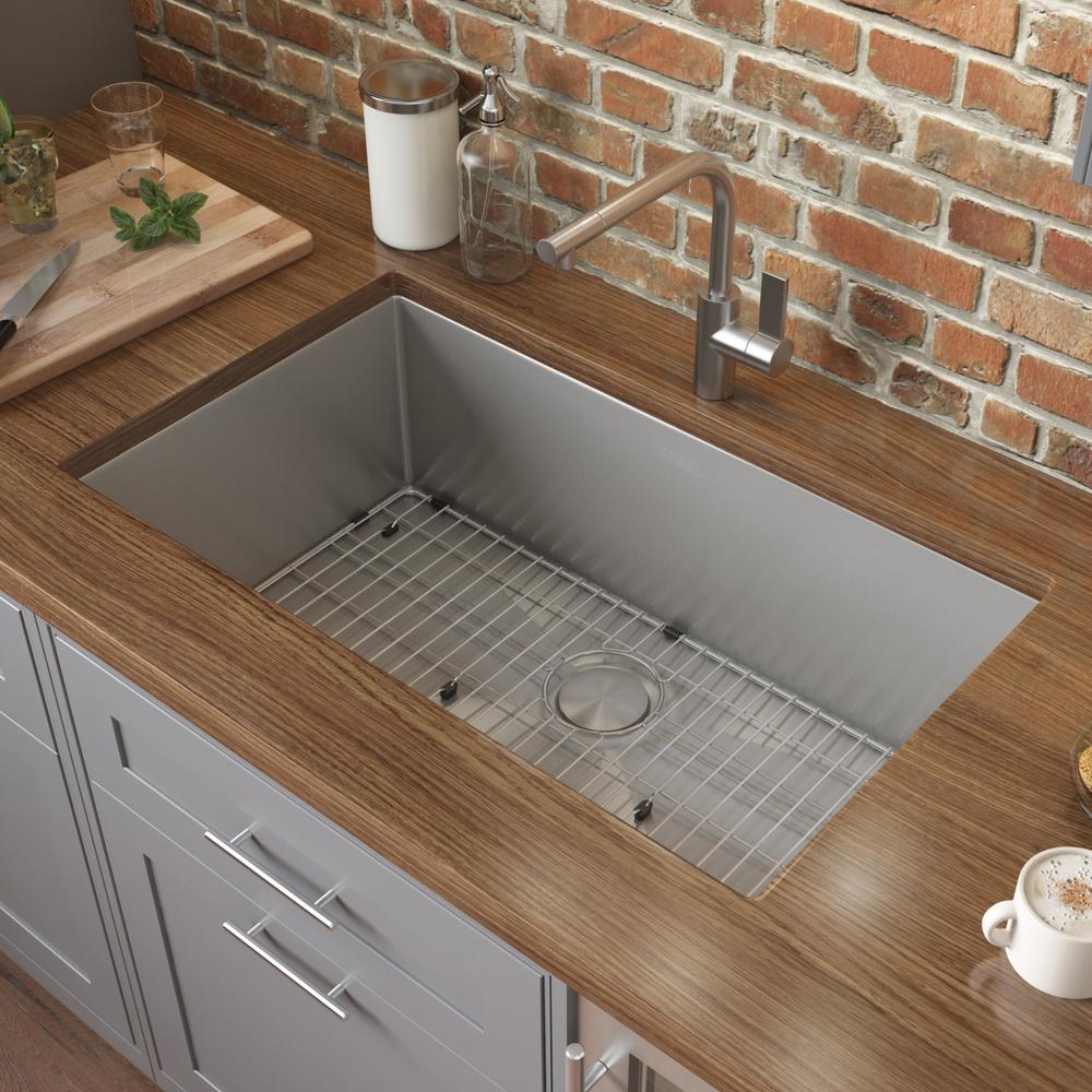 Ruvati 28-inch Undermount 16 Gauge Kitchen Sink Rounded Corners Single Bowl. Picture 12