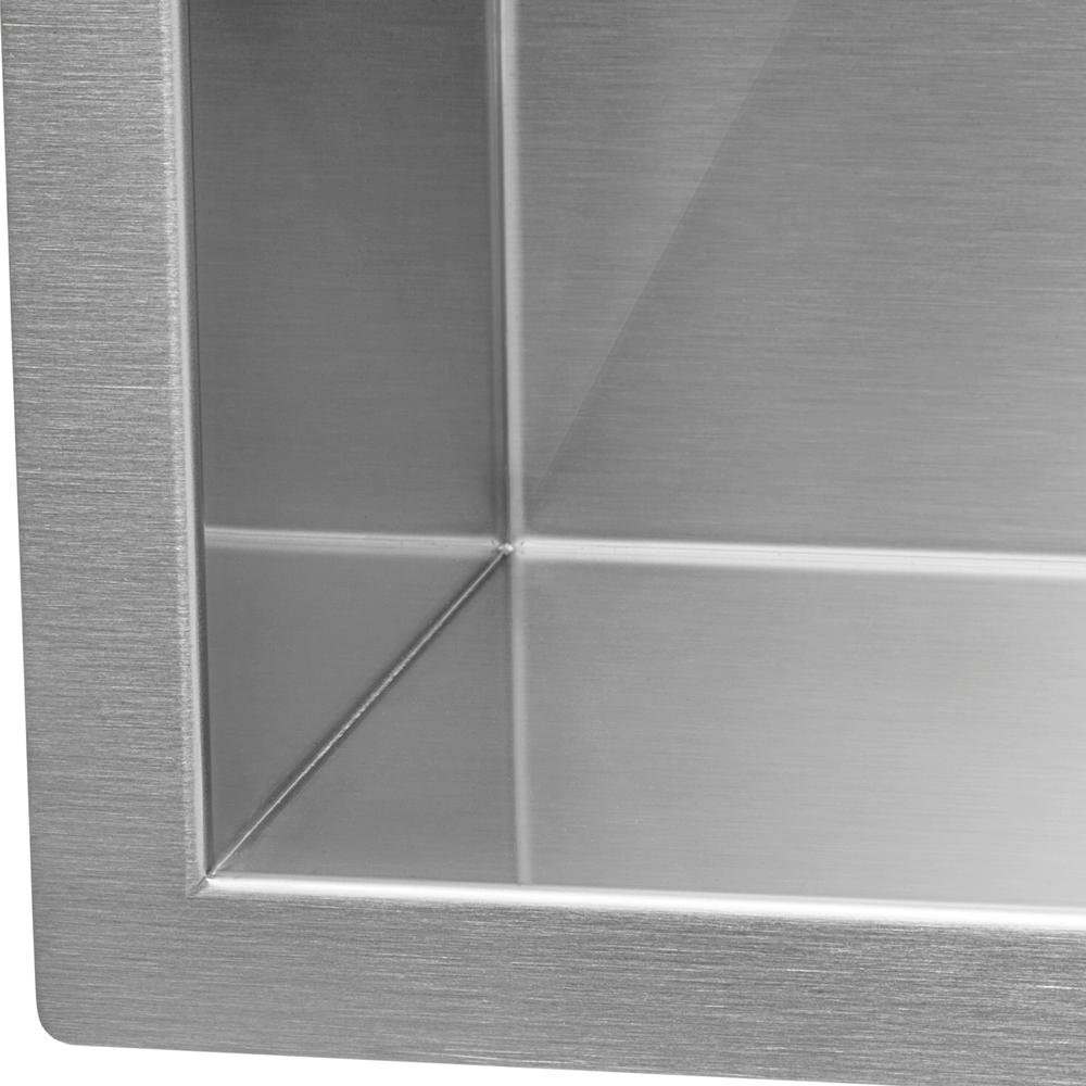 Ruvati 30-inch Undermount 50/50 Double Bowl Zero Radius 16 Gauge Kitchen Sink. Picture 8