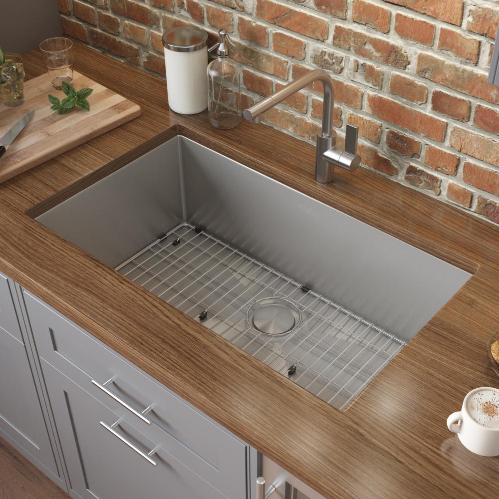 Ruvati 33-inch Undermount 16 Gauge Kitchen Sink Single Bowl. Picture 13