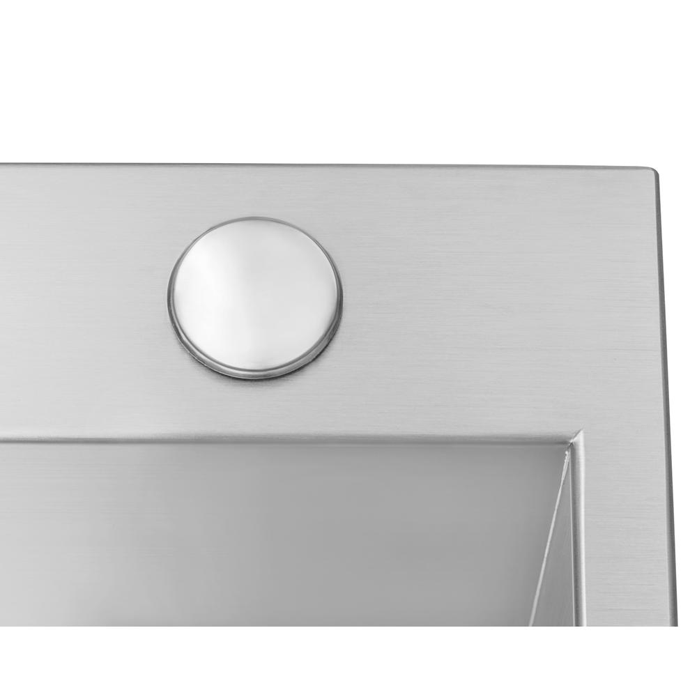 Ruvati 33 x 22 inch Kitchen Sink Single Bowl 4 holes. Picture 7